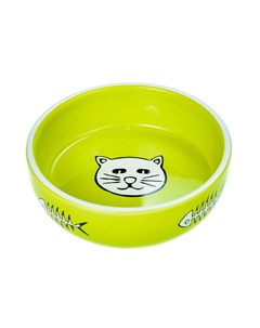 Миска керамическая для кошек Кошка 330 мл диаметр 13 5 см Petmax