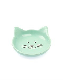 Миска блюдце для кошек Кошечка 85 мл диаметр 12 см зеленая Petmax