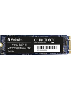 Твердотельный накопитель SSD 2 5 512 Gb Vi560 Read 560Mb s Write 520Mb s 3D NAND TLC Verbatim