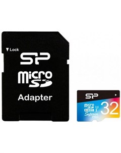 Флеш карта microSD 32GB Superior Pro microSDHC Class 10 UHS I U3 Colorful SD адаптер Silicon power
