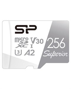 Флеш карта microSD 256GB Superior A2 microSDXC Class 10 UHS I U3 Colorful 100 80 Mb s SD адаптер Silicon power
