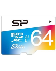 Флеш карта microSD 64GB Elite microSDHC Class 10 UHS I Colorful Silicon power