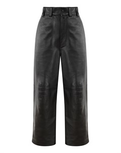 Черные брюки из кожи Balenciaga