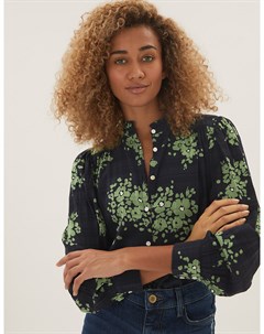 Блузка с высоким воротником и цветочным принтом Marks Spencer Marks & spencer