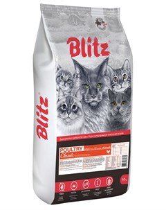 Сухой корм для кошек Adult с птицей 10 кг Blitz