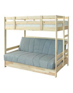 Двухъярусная кровать массив с диван кроватью Боровичи-мебель