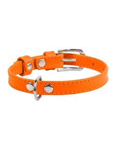 Ошейник для собак Waudog Glamour без украшений ширина 9мм длина 19 25см оранжевый Collar