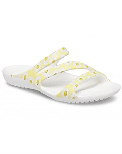 Сандалии женские Women s Kadee II Graphic Sandal White Yellow Daisy Crocs