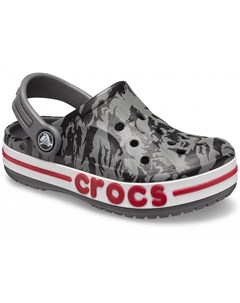 Сабо детские Kids Bayaband Seasonal Printed Clog Slate Grey Crocs