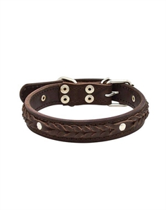 Ошейник для собак Колосок 2сл 26мм 50см коричневый Zooexpress