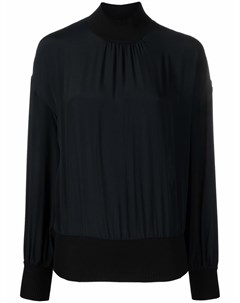 Драпированная блузка с высоким воротником Boutique moschino