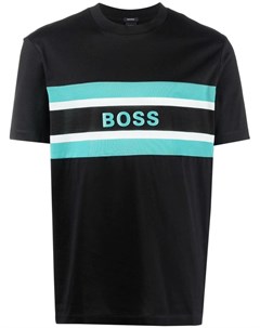 Полосатая футболка с логотипом Boss hugo boss