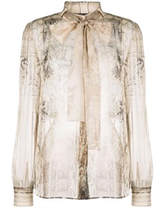 Шелковая блузка с принтом Alberta ferretti