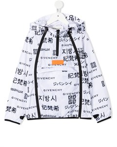 Непромокаемая куртка с капюшоном и логотипом Givenchy kids