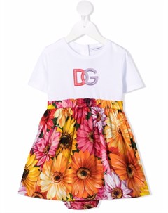 Платье футболка с цветочным принтом Dolce & gabbana kids