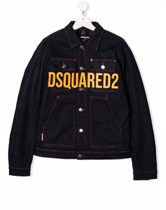 Джинсовая куртка с логотипом Dsquared2 kids