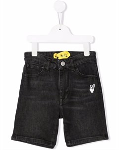 Джинсовые шорты с логотипом Off-white kids