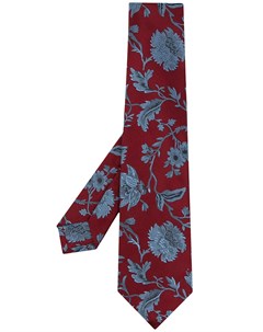 Шелковый галстук с цветочным узором Kiton