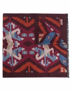 Шелковый платок с геометричным узором Kiton