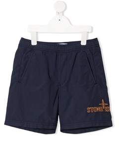 Плавки шорты с вышитым логотипом Stone island junior