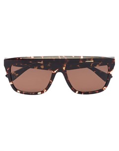 Солнцезащитные очки в квадратной оправе черепаховой расцветки Bottega veneta eyewear