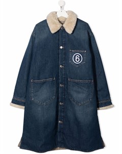 Джинсовая куртка с вышитым логотипом Mm6 maison margiela kids