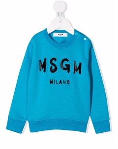 Толстовка с круглым вырезом и логотипом Msgm kids