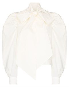Блузка с объемными рукавами и бантом Anouki