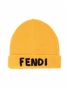 Шапка бини с вышитым логотипом Fendi kids