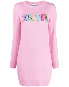 Платье с логотипом Moschino