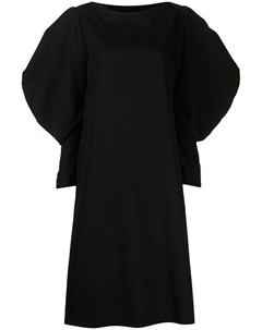 Шерстяное платье трапеция с объемными рукавами Comme des garçons tricot