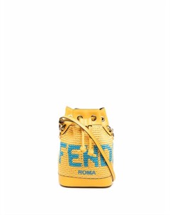 Маленькая сумка ведро Mon Tresor в технике кроше Fendi