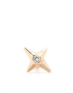 Серьга гвоздик Star из желтого золота с бриллиантом Maria black