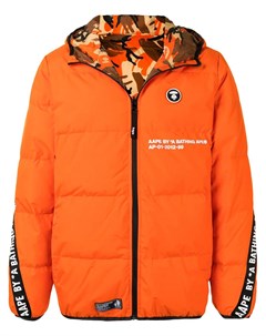 Двусторонний пуховик с капюшоном Aape by a bathing ape