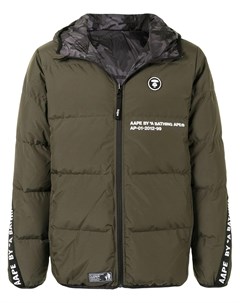 Двусторонний пуховик с капюшоном Aape by a bathing ape