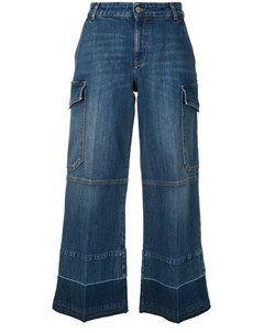 Укороченные джинсы широкого кроя Stella mccartney