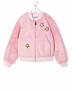 Бомбер Teddy Bear с искусственным мехом Moschino kids