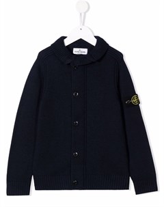 Кардиган крупной вязки с нашивкой логотипом Stone island junior