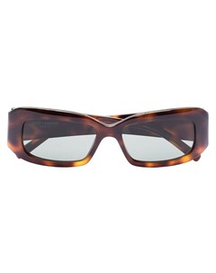 Солнцезащитные очки в прямоугольной оправе черепаховой расцветки Saint laurent eyewear