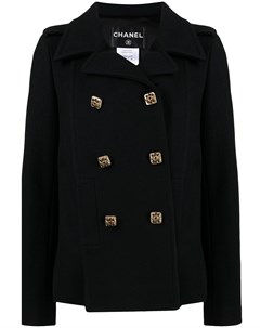 Двубортное пальто с декорированными пуговицами Chanel pre-owned