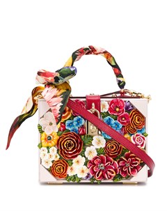 Каркасная сумка Dolce Box с цветочной аппликацией Dolce&gabbana