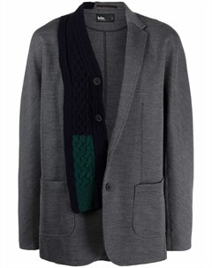 Однобортный пиджак с контрастными вставками Kolor