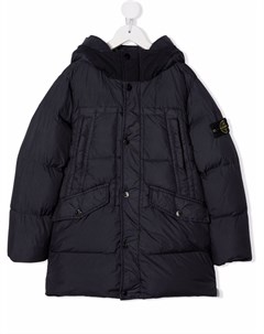 Пуховик с капюшоном Stone island junior