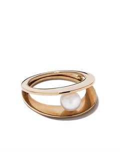 Золотое кольцо Between с жемчугом Акойя Lia di gregorio