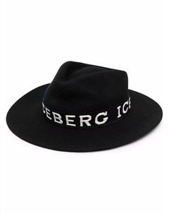Шляпа федора с вышитым логотипом Iceberg