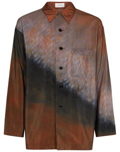 Рубашка с длинными рукавами и абстрактным принтом Lemaire