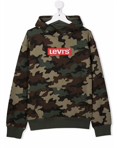 Худи с камуфляжным принтом и нашивкой логотипом Levi's kids