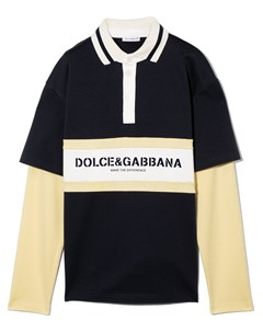 Рубашка поло с логотипом Dolce & gabbana kids