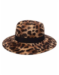Шляпа с леопардовым принтом и цепочкой Borsalino
