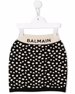 Юбка вязки интарсия с узором Balmain kids